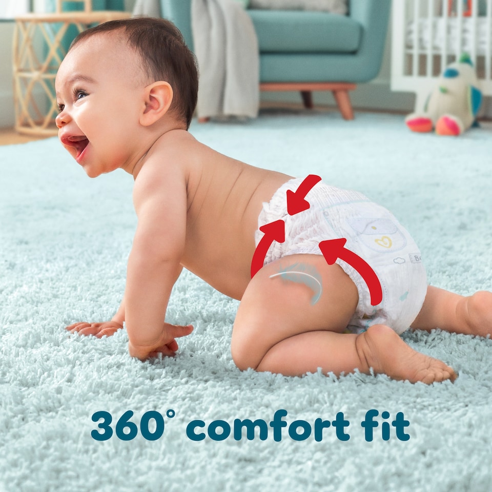 image 1 of Pampers New Baby Nappy Pants Size 3 Essential Pack 36 Nappies