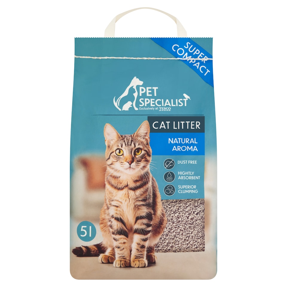 Pet Specialist Bentonit hrudkujúce stelivo pre mačky, neparfumované 5 l