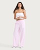 image 1 of OH ME OH MY Pure Cotton Stripe Wide Leg Trousers in Pink