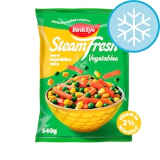 Birds Eye Steamfresh 4 Super Sunshine Mixed Vegetables Steam Bags 540g
