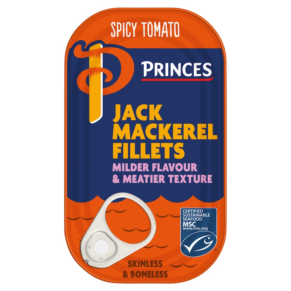 Princes Jack Mackerel Fillets in Spicy Tomato Sauce 125g