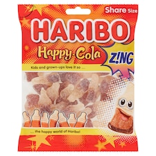 HARIBO Happy Cola Z!ng Sweets Share Bag 160g