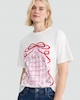 image 1 of F&F Pure Cotton My Wish List Printed T-Shirt in Cream