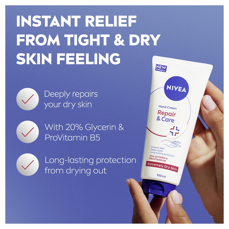 image 1 of Nivea Hand Cream 3-In-1 Repair 100Ml