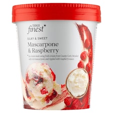 Tesco Finest Mascarpone & Raspberry Ice Cream 500 ml