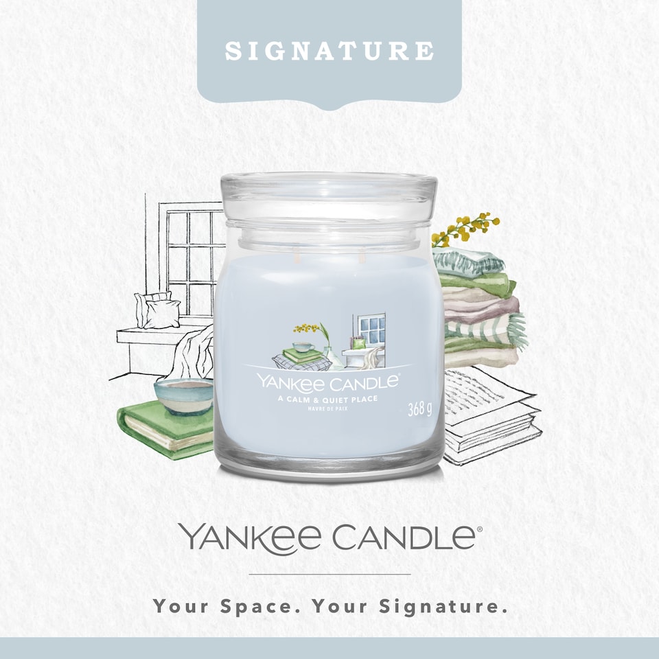 image 1 of Yankee Candle Signature A Calm & Quiet Place Medium Candle 368g