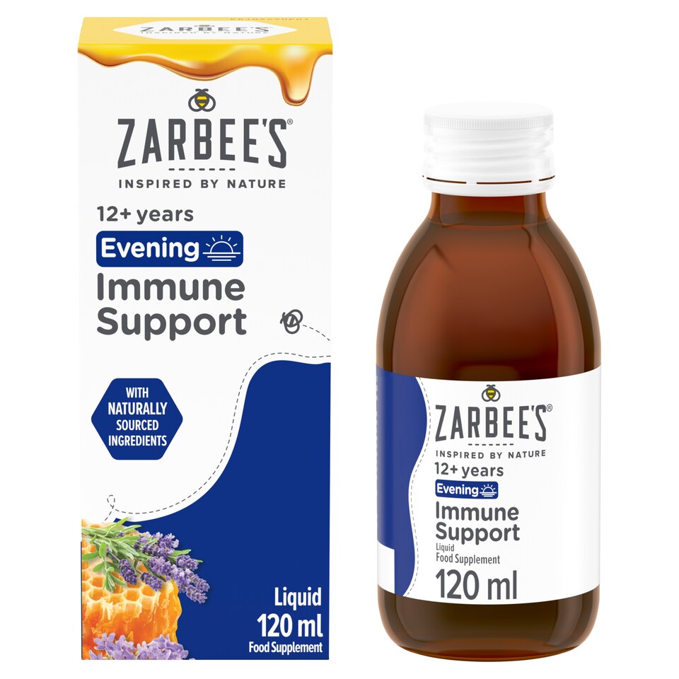 image 1 of Zarbee's Evening Immune Support Liquid Food Supplement 12+Years 120Ml