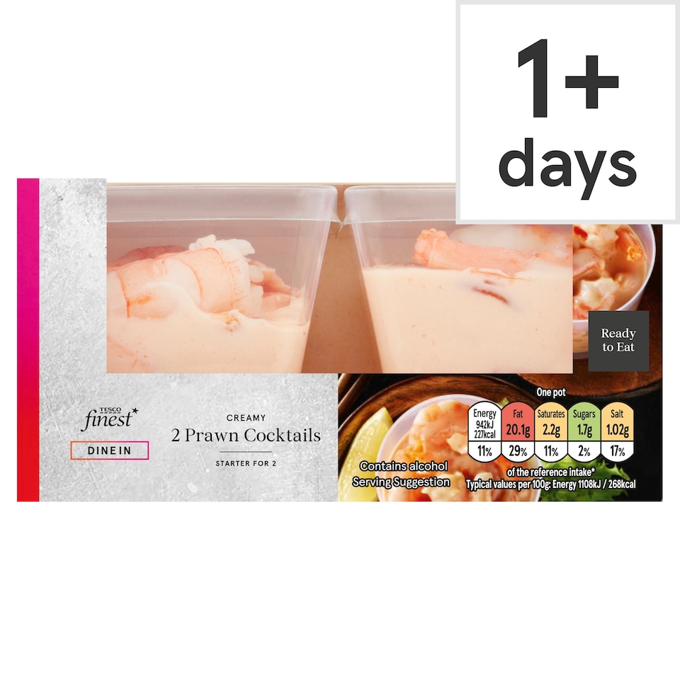 Tesco Finest Dine-In 2 Prawn Cocktail 170g 
