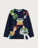 image 1 of Disney Toy Story Print Pure Cotton Long Sleeved Top in Navy