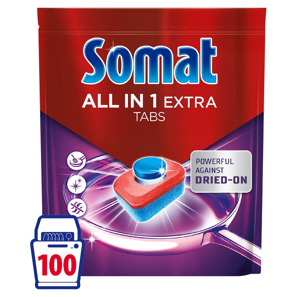 Somat All in 1 Extra Tablets for Automatic Dishwasher 100 pcs 1660g