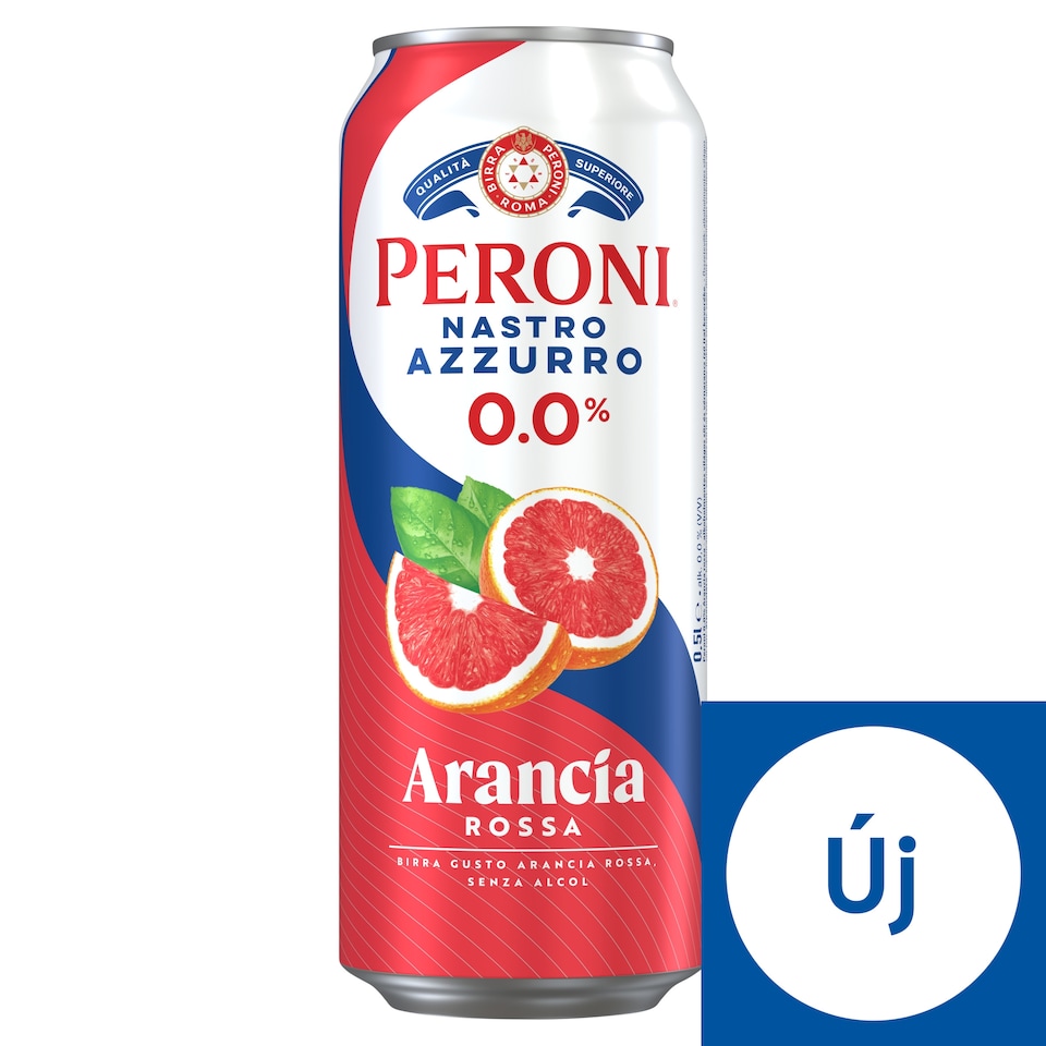 Peroni Nastro Azzurro Arancia Rossa alkoholmentes sör és vérnarancs ízű ital keveréke 0,0% 0,5 l