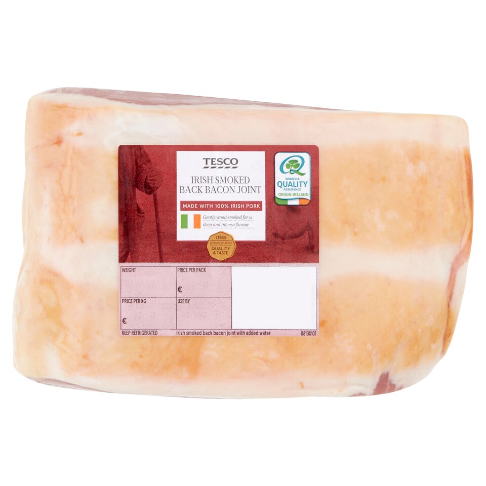 Tesco Irish Smoked Back Bacon Joint 0.969Kg-1.870Kg