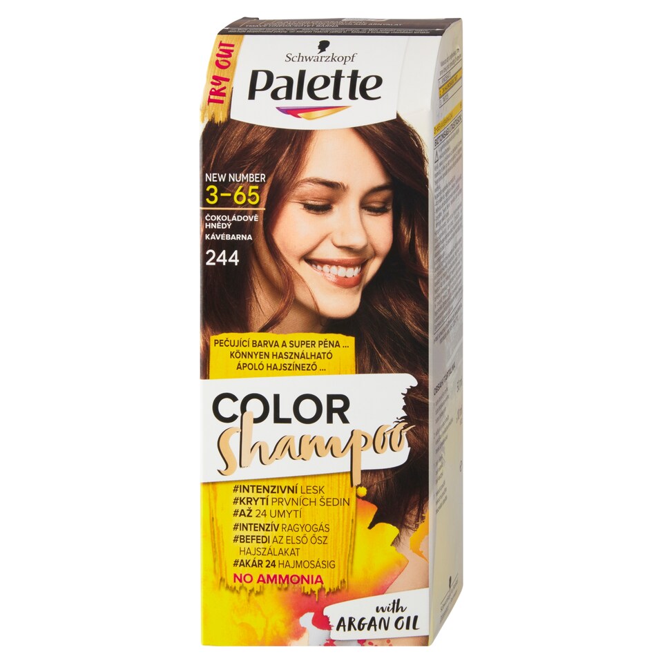obrázok 1 z Schwarzkopf Palette Color Shampoo farba na vlasy Čokoládovohnedý 3-65 (244)