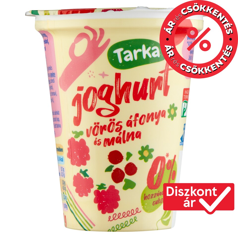 Tarka vörös áfonya és málna élőflórás sovány joghurt 150 g  1. kép