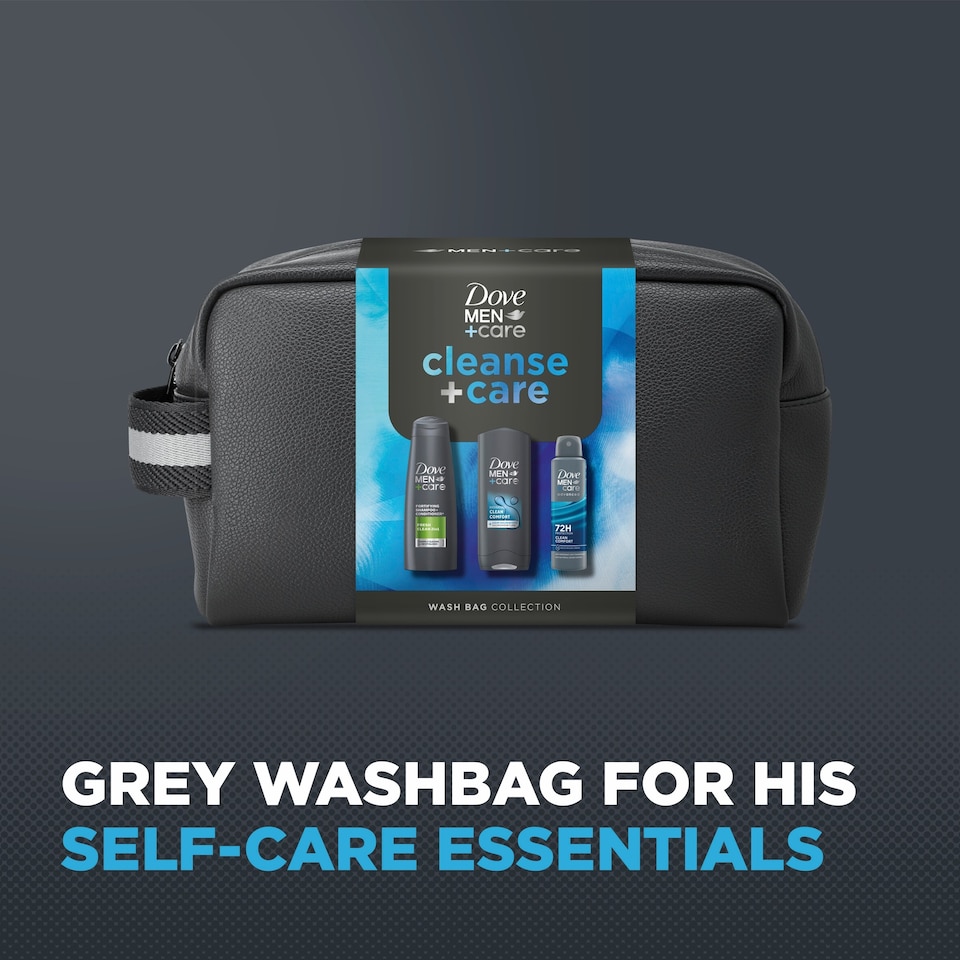 image 1 of Dove Men+Care Cleanse + Care Washbag Collection Gift Set