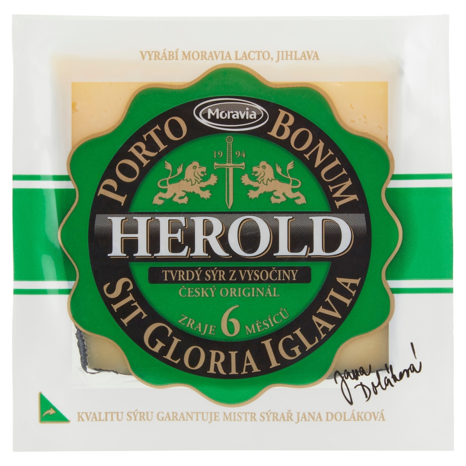 Obrázek 1 pro produkt Moravia Herold přírodní tvrdý sýr 160g