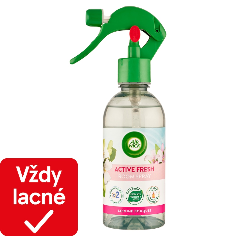 obrázok 1 z Air Wick Active Fresh osviežovač vzduchu v spreji jazmínové kvety 237 ml