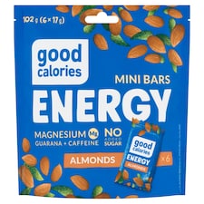 Good Calories Energy Fruit and Nut Bars with Guarana and Ginseng 6 x 17 g (102 g)