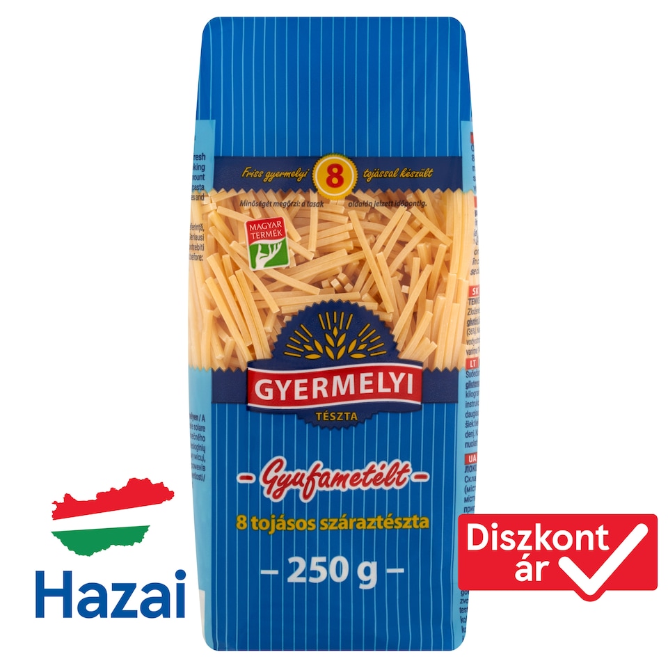 Gyermelyi Sticklets Dry Pasta with 8 Eggs 250 g