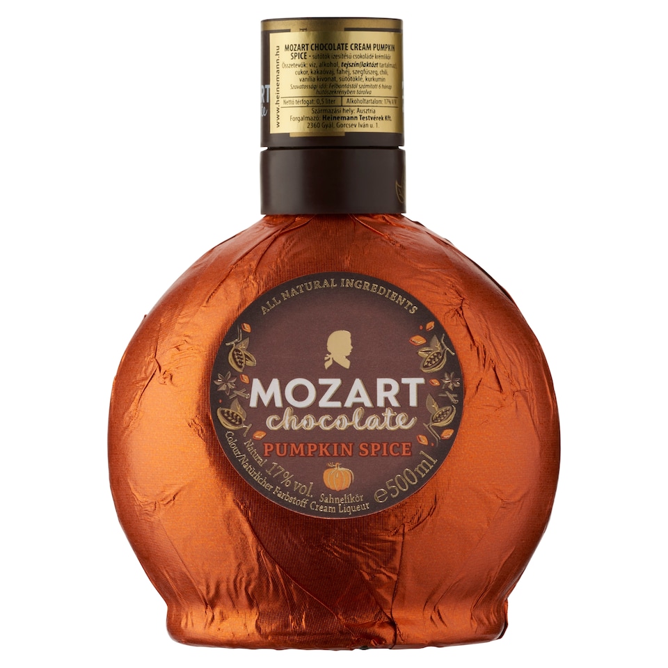 Mozart sütőtök ízesítésű csokoládé krémlikőr 17% 0,5 liter