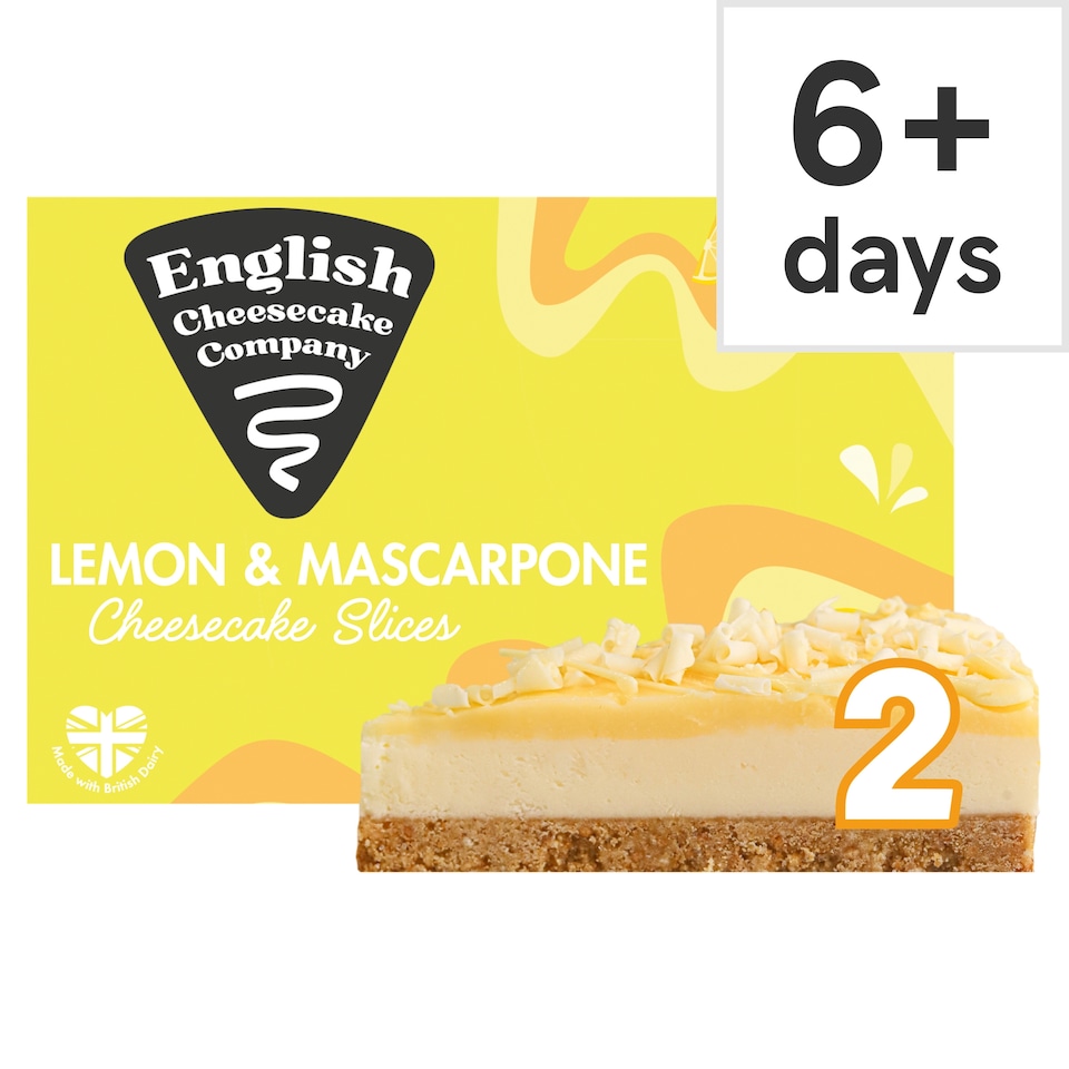 English Cheesecake Company 2 Lemon & Mascarpone Cheesecake Slices 180g