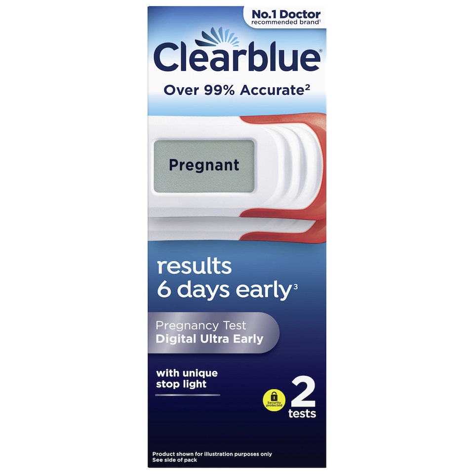 image 1 of Clearblue Digital Ultra Early Pregnancy Test 2 Pack