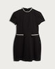 image 4 of The F&F Edit Ponte Embellished Collar Short Sleeved Dress in Black