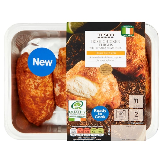 Tesco Ready To Cook Fajita Chicken Thighs 650G Tesco Groceries