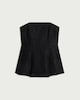 image 4 of F&F Cotton Blend Floral Lace Bandeau Co-ord Top in Black