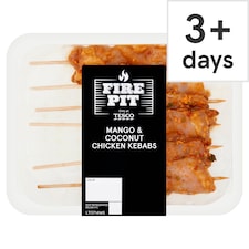 Tesco Fire Pit Mango and Coconut Chicken Kebabs 350g
