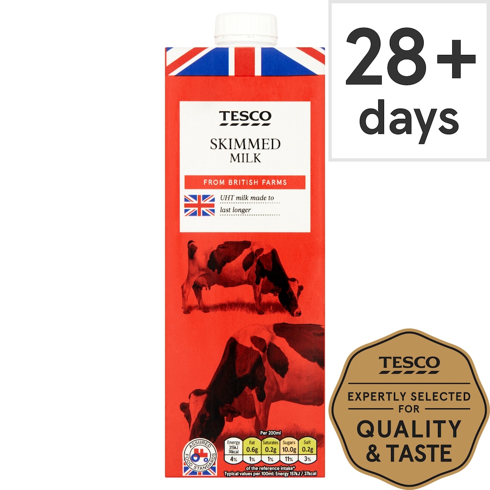 Tesco British Skimmed Longlife Uht Milk 1 Litre