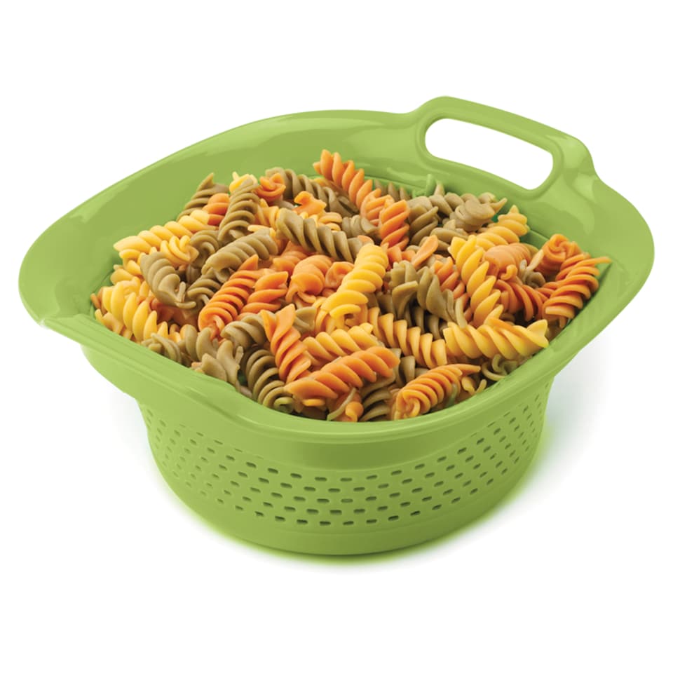 image 1 of Joie Collapsible Silicone Colander Green