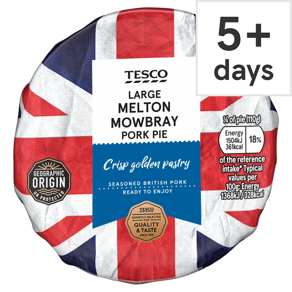 Tesco Large Melton Mowbray Pork Pie 440G