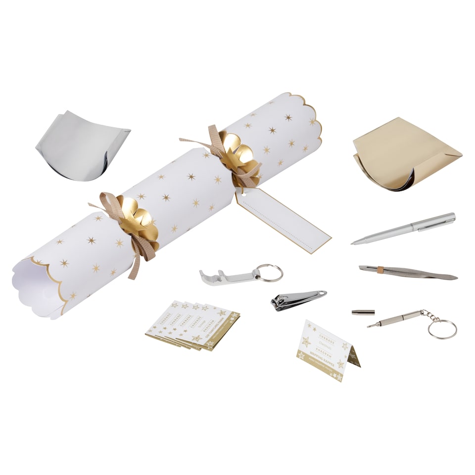 image 1 of Tesco Gold Stars Luxury Christmas Crackers 6 Pack