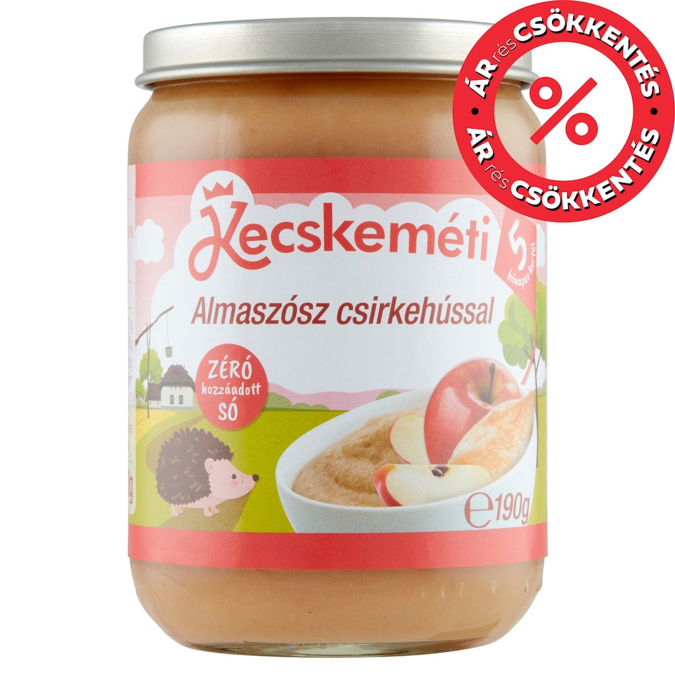 Kecskeméti almaszósz csirkehússal bébiétel 5 hónapos kortól 190 g