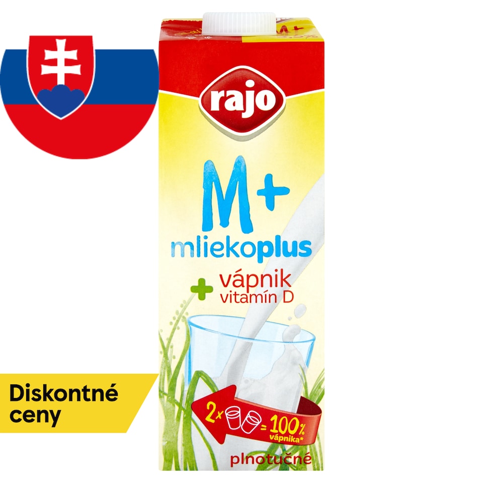 obrázok 1 z Rajo Mliekoplus trvanlivé plnotučné mlieko s vápnikom 1 l