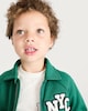 image 3 of F&F Boys 3-Piece Cotton Rich NYC Slogan Jacket, T-Shirt and Joggers Set in Green