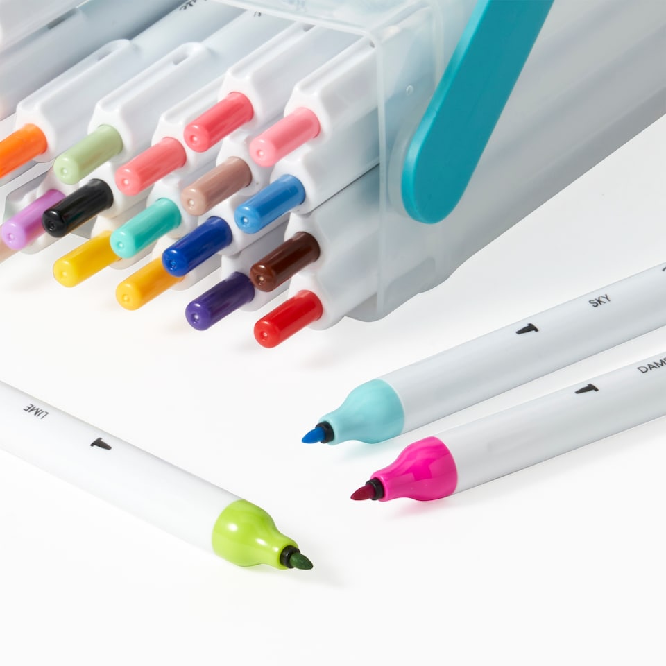 image 1 of Paperchase Retractable Markers 24 Pack