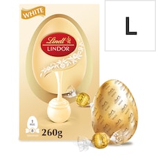 Lindt Lindor White Chocolate Egg with White Truffles 260g