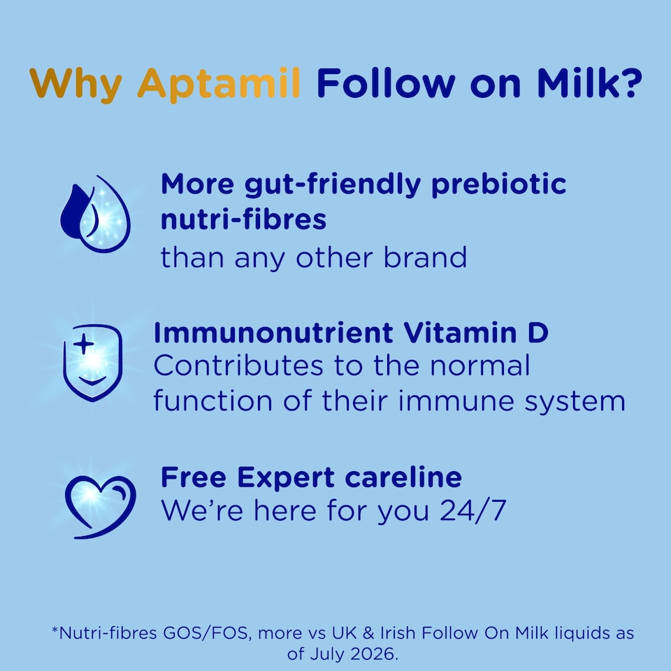 image 1 of Aptamil 2 Follow On Baby Milk Formula Liquid Ready to Feed 6-12 Months 200ml
