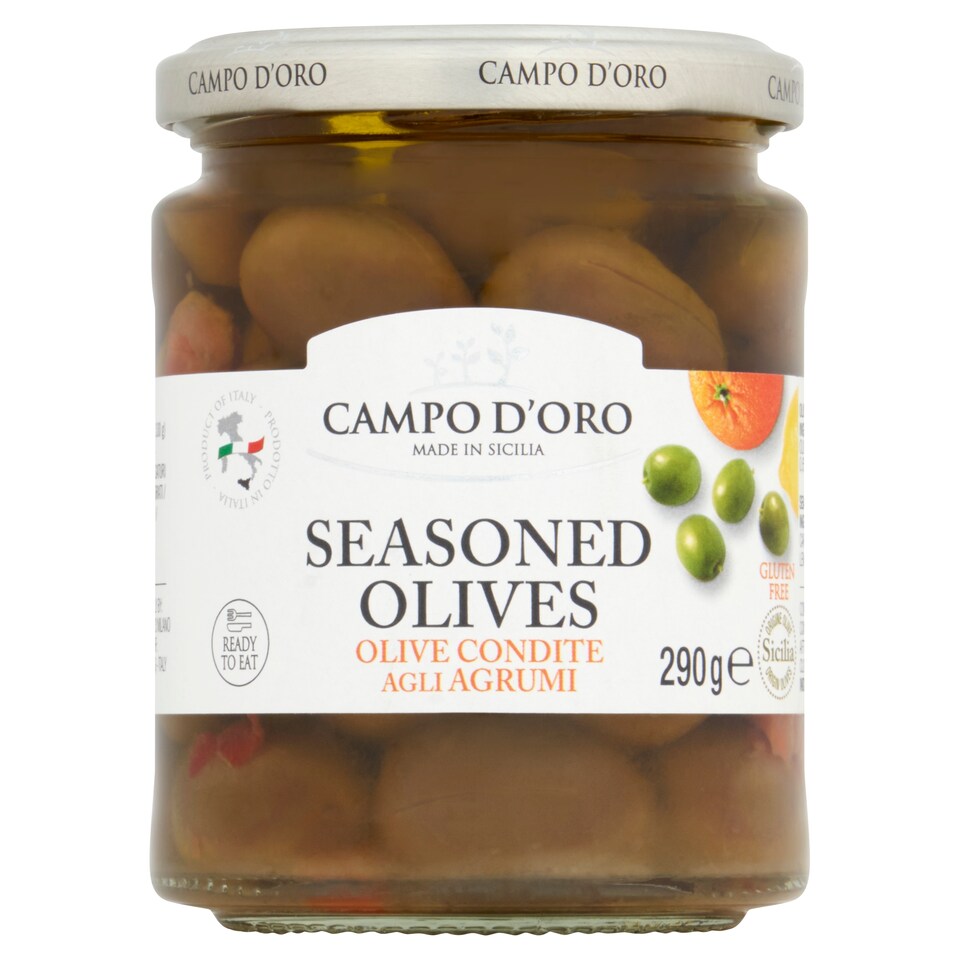 Campo D'oro Seasoned Olives with Sicilian Citrus 290g