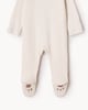 image 4 of F&F Baby 2-Piece Cotton Rich Bear Embroidered Sleepsuit and Hat Set in Neutral