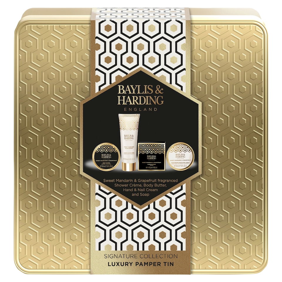 image 1 of Baylis & Harding Sweet Mandarin & Grapefruit Luxury Pamper Tin Gift Set