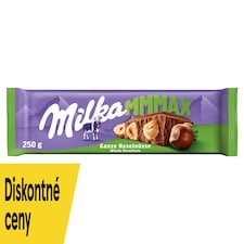 Milka Mmmax Milk Chocolate from Alpine Milk with Whole Hazelnuts 250 g
