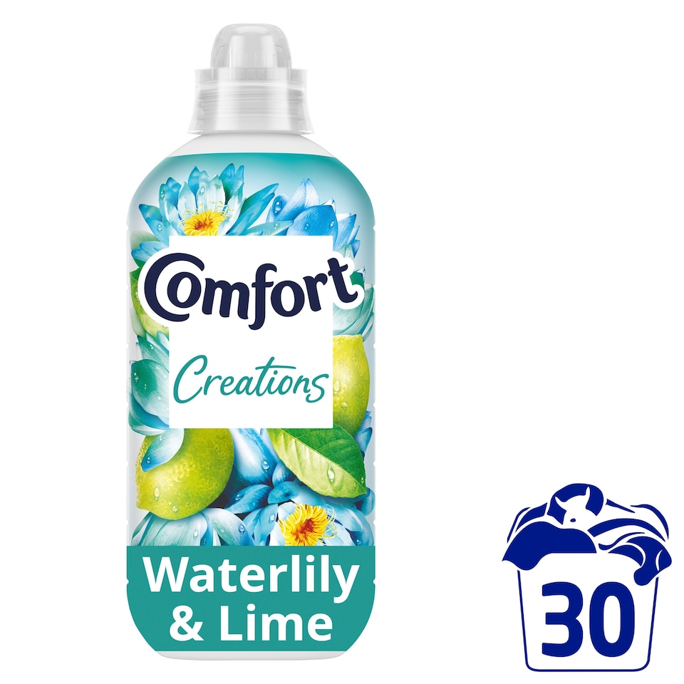 image 1 of Comfort Creations Fabric Conditioner Waterlily And Lime 30W 900Ml