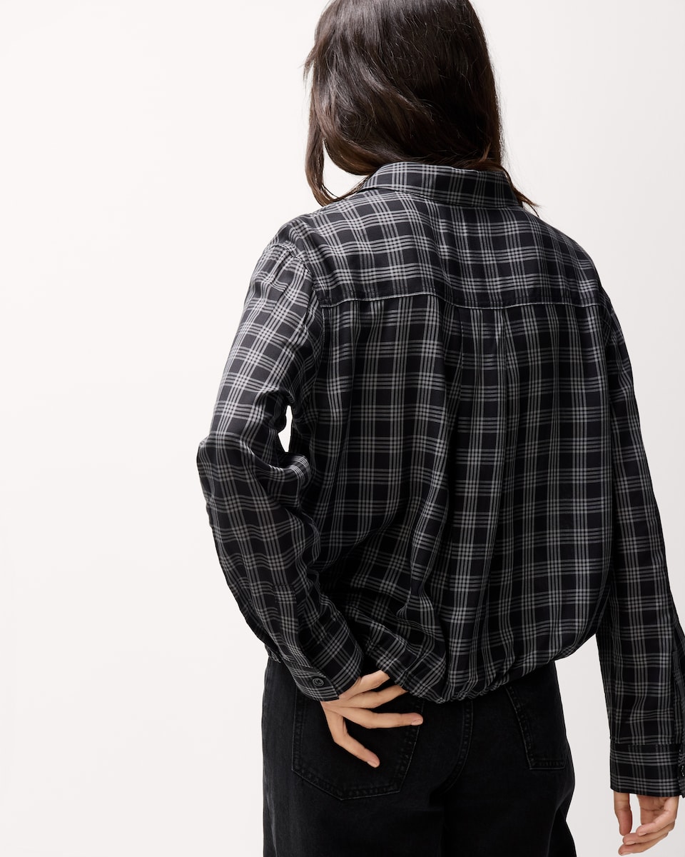 image 1 of F&F Checked Oversized Fit Shirt in Multi Grey