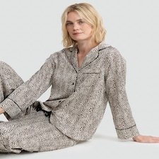F&F CoolEase™ Leopard Print Shirt and Trousers Pyjamas in Multi Brown