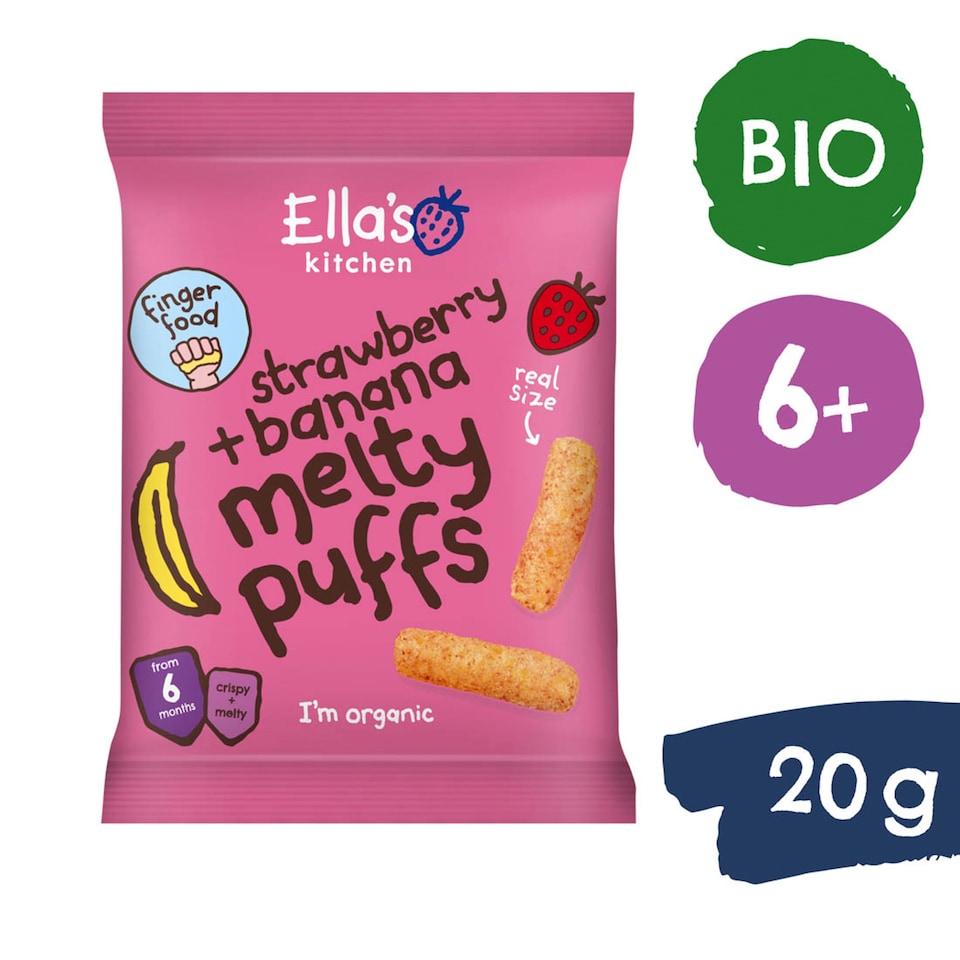 Ella's Kitchen Bio křupky jahoda a banán 20g