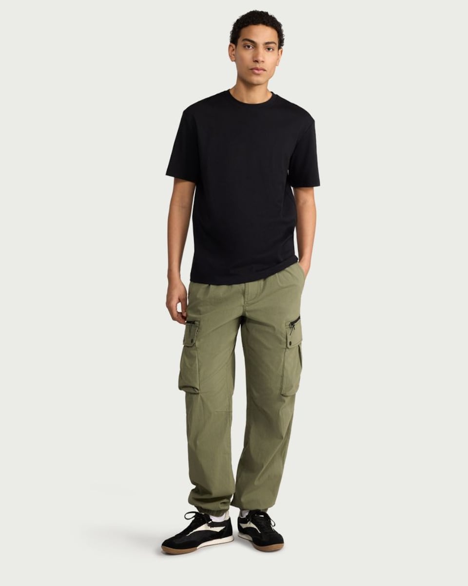 image 1 of F&F Cotton Rich Cargo Trousers in Khaki