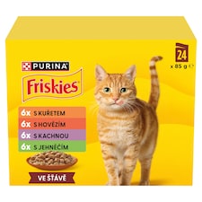Friskies Cat Food Pouches Chicken, Beef, Lamb, Duck in Gravy 24 x 85g